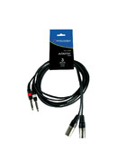 Accu Cable AC-2J6S-2XM/3 - 2x jack Stereo 6,3/2x XLR Male, 3m (SDJ2)