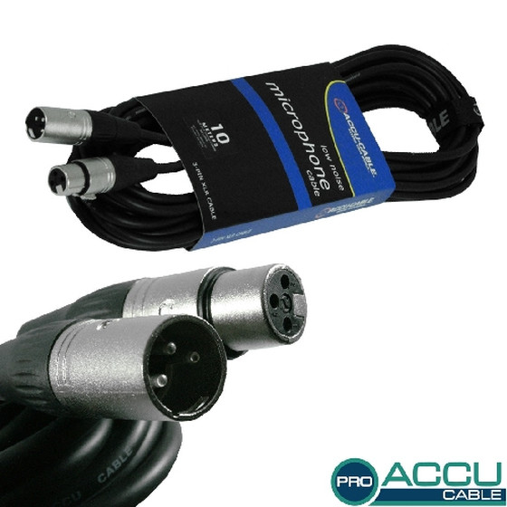ACCU-CABLE PRO AC-PRO XMXF/10 - 10m XLR Mikrofonkabel (HighQuality Stecker)