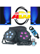 American DJ VPAR PAK DMX 2x LED Strahler, Tasche, IR-Fernb., XLR Kabel