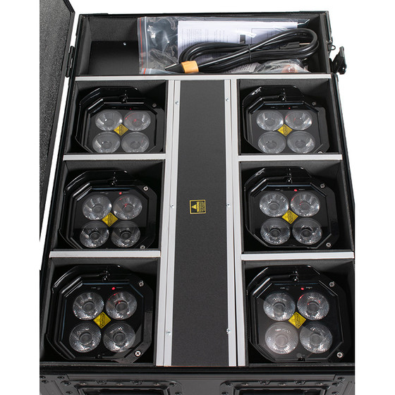 ADJ Mirage Q6 Pak black Metallgehuse schwarz Wifly DMX Akku Par 4 x 10-Watt LEDs RGBA