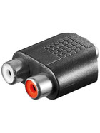 Audio-Adapter 2xCinch Kupplung > 3,5mm stereo Klinke Kupplung