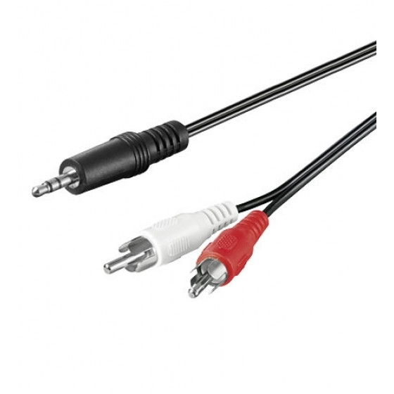 Audio Kabel Adapter 1,5m - 3,5 mm Stereo Klinke Stecker > 2 x Cinchstecker
