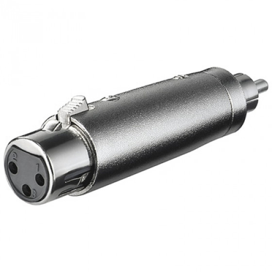 XLR- Adapter 3-pol. XLR-Kupplung > Cinchstecker