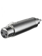 XLR- Adapter 3-pol. XLR-Kupplung > Cinchstecker