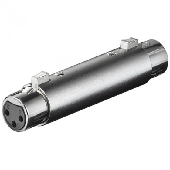 XLR- Adapter - 3-pol.XLR-Kupplung > 3-pol. XLR-Kupplung