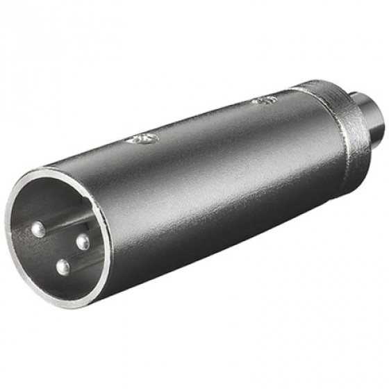 XLR- Adapter 3-pol. XLR-Stecker > Cinchkupplung