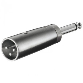 XLR- Adapter 3-pol. XLR-Stecker > 6,35mm mono Stecker