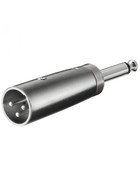 XLR- Adapter 3-pol. XLR-Stecker > 6,35mm mono Stecker