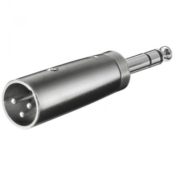 XLR- Adapter 3-pol. XLR-Stecker > 6,35mm stereo Stecker