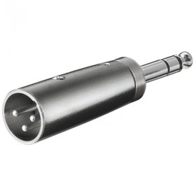 XLR- Adapter 3-pol. XLR-Stecker > 6,35mm stereo Stecker