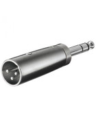 XLR- Adapter 3-pol. XLR-Stecker > 6,35mm stereo Stecker