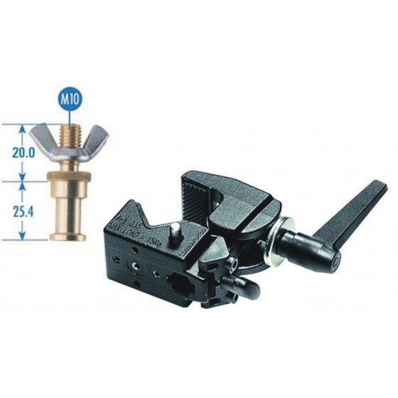 !!!Bundle!!! Manfrotto Super Clamp 035 schwarz inkl. Bolzen