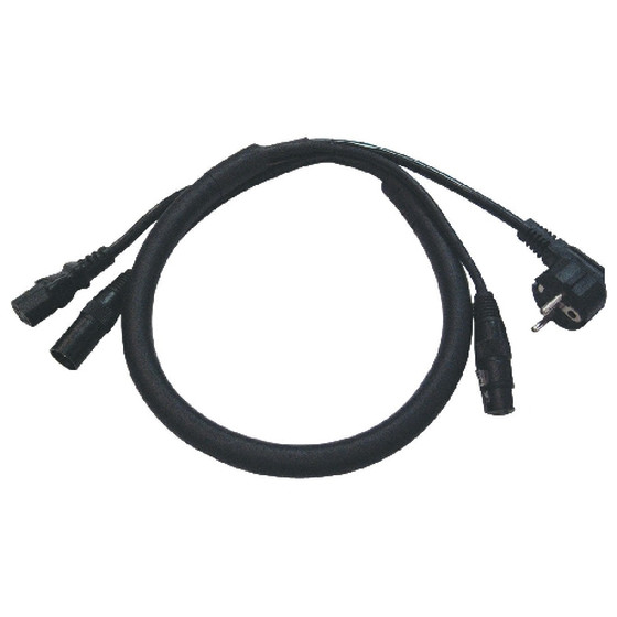 Accu Cable AC-COM-A/10 Combi cable Audio+ - IEC/Schuko + XLRf/XLRm  10m