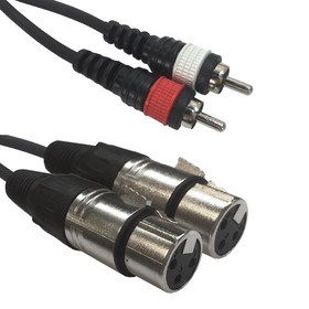 Accu Cable AC-XF-2R/1,5 - 2x XLR female to 2 x RCA 1,5m