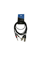 Accu Cable AC-J3S-2J6M/1,5 - Jack 3,5 Stereo/2x 6,3 Jack m 1,5m