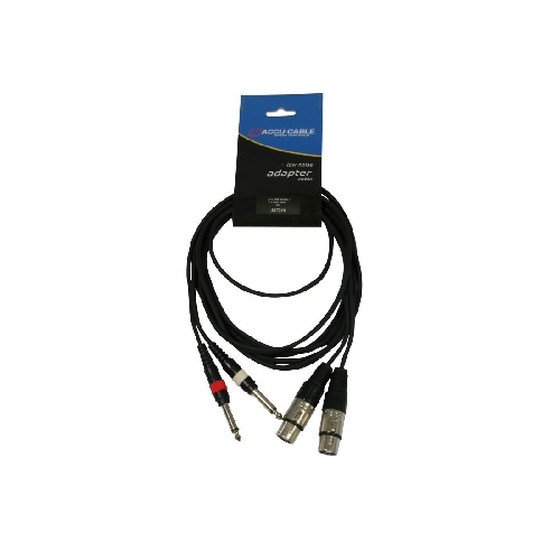 Accu Cable AC-XM-J6S/3 - XLR male to 6,3 Jack Stereo 3m