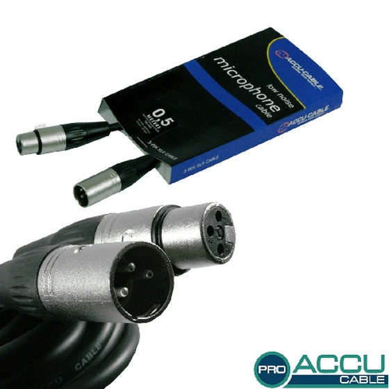 ACCU-CABLE PRO AC-PRO XMXF/0,5 - 0,5m XLR Mikrofonkabel (HightQuality Stecker)
