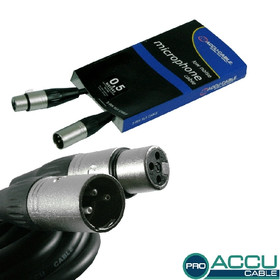 ACCU-CABLE PRO AC-PRO XMXF/0,5 - 0,5m XLR Mikrofonkabel (HightQuality Stecker)