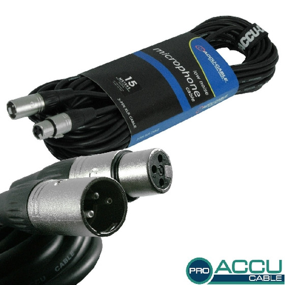 ACCU-CABLE PRO AC-PRO XMXF/15 - 15m XLR Mikrofonkabel (HighQuality Stecker)