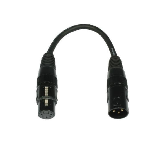 Accu Cable AC-DMXT/3M5F - XLR Adapter 3pin male auf 5pin female