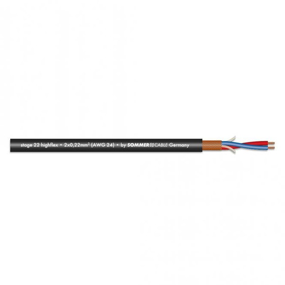 DASkabel - SOMMER Cable SC-Stage Highflex Mikrofonkabel 2x0,22mm sw Meterware