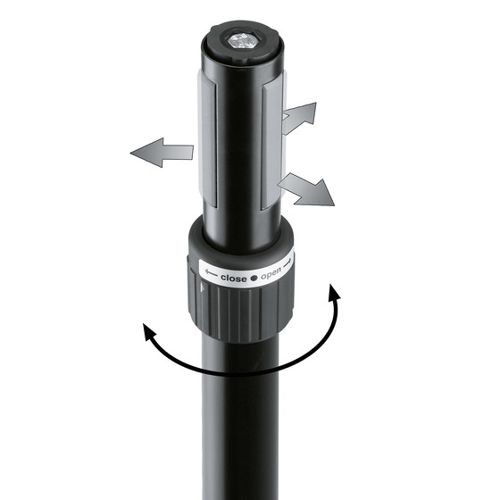 K&M 21366 Distanzrohr Ring Lock schwarz