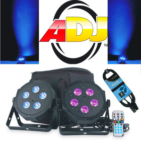 American DJ VPAR PAK DMX 2x LED Strahler, Tasche, IR-Fernb., XLR Kabel