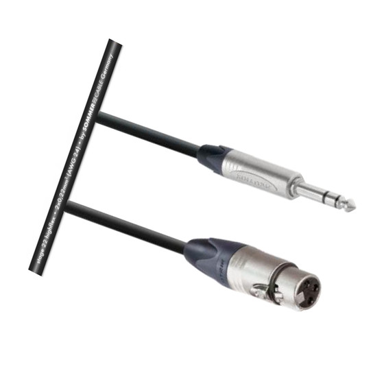 DASkabel - Sommer Cable SC-Stage 22 Profi Mikrofonkabel Symetrisch XLR (F) Klinke Stereo (M) (Neutrik Stecker) 0,5m