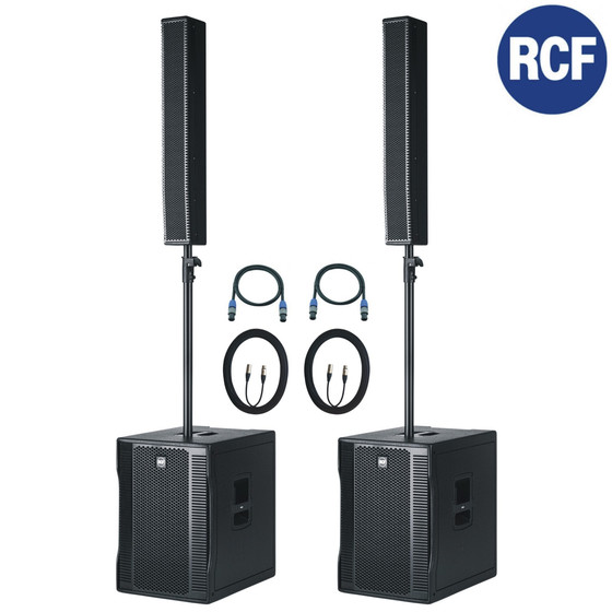 RCF 2x EVOX 12 aktives PA System 1400 Watt SET STEREO inkl. Kabel