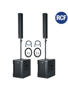 RCF 2x EVOX 12 aktives PA System 1400 Watt SET STEREO inkl. Kabel