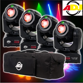 Bundle 4x American DJ Inno Pocket Spot LZR 12W LED + Laser Movinghead mit Tasche