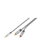MP3 Audio-Adapterkabel Klinke 3,5 mm-Stecker ; 2x Cinch-Stecker - 2,5m