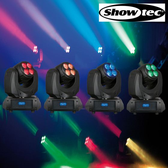 Bundle 4x Showtec Beacon 360 beidseitiger Movinghead 8x RGBW 10Watt Leds endlos Pan + Tilt