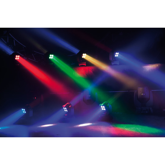 Bundle 4x Showtec Beacon 360 beidseitiger Movinghead 8x RGBW 10Watt Leds endlos Pan + Tilt