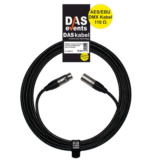 DASkabel - Sommer Cable Binary 234 Profi XLR DMX Mikrofon Kabel 10m (Neutrik)