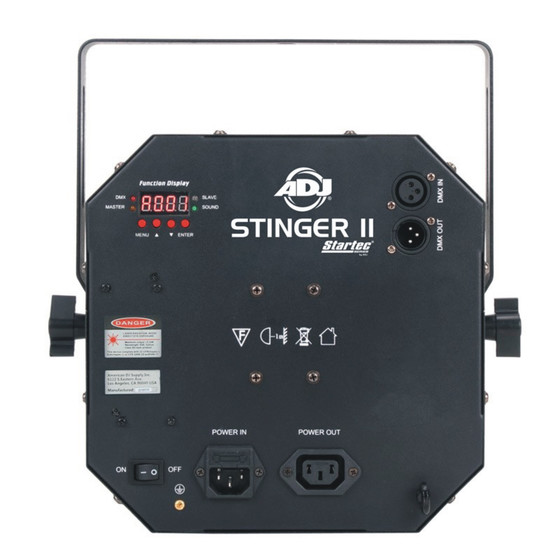 Bundle 2x American DJ Stinger II (2) 8x3Watt Flower UV-Strobe Laser  inkl. Tasche