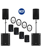 Bundle 2x RCF SUB 702-AS II Bass + 2x HD-10-A MKIV 4400 W Stative "ring lock" Kabel Taschen