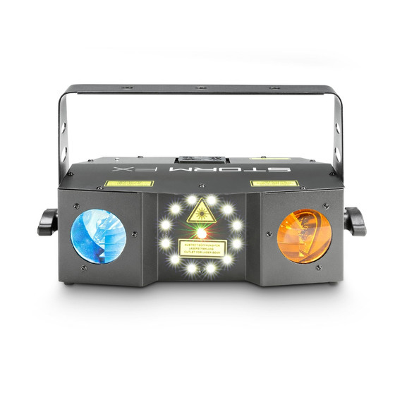 Bundle Cameo Storm FX 3in1 Lichteffekt Grating Laser Strobe Derby inkl IR Fernbedienung + Tasche