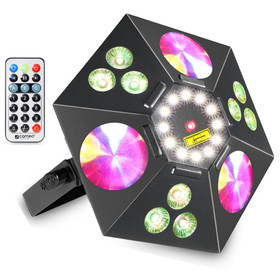 Cameo UVO 5-in-1 LED-Effektscheinwerfer Wash Strobe UV Flower Laser