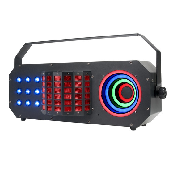 ADJ Boom Box FX3 3in1 Effekt Derby + LED Matrix + LED Hypno Visual Ring Effekt 