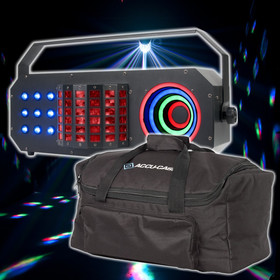 Bundle ADJ Boom Box FX3 3in1 Effekt Derby + LED Matrix + LED Hypno Visual Ring Effekt inkl. Tasche