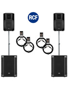 Bundle 2x RCF SUB 708-AS II Bass + 2x ART 712-A MK4 5600 W Stative Kabel