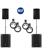 Bundle 2x RCF SUB 708-AS II Bass + 2x HD12-A MK4 5600 W Stative Kabel