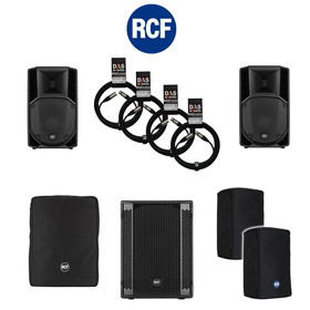 Bundle 1x RCF SUB 708-AS II Bass + 2x ART 712-A MK4 4200 W Kabel Taschen