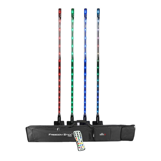 Chauvet DJ Freedom Stick Pack 4 Stk Akku RGB Wireless, Multi-Charger, IRC-6, Softcase