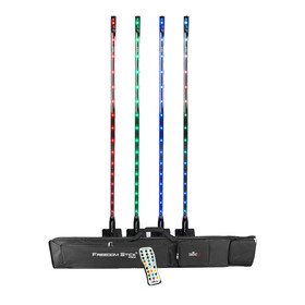 Chauvet DJ Freedom Stick Pack 4 Stk Akku RGB Wireless, Multi-Charger, IRC-6, Softcase