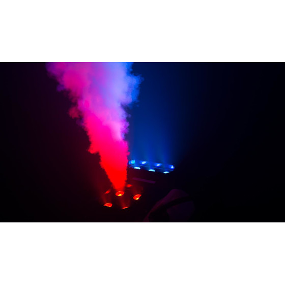 Chauvet DJ Geyser P7 Effekt Nebelmaschine mit 4+3x9W LED CO2 Effekt DMX two color smoke