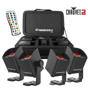 Chauvet DJ Freedom H1 PAR PACK 4x Stk. Akku RGBAW+UV D-Fi Transceiver, Multi Charger, IRC-6, Softcase