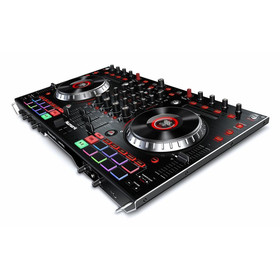 Numark NS6 II professioneller 4-Kanal DJ-Controller mit 2x USB und 2x Display