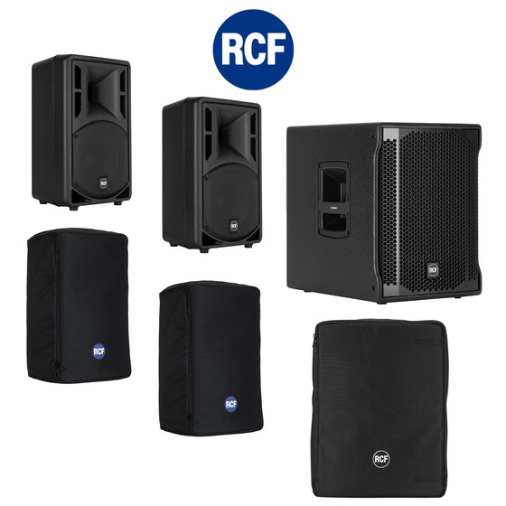 Bundle RCF SUB 702-AS II Bass + 2x ART 310-A MK4 3000 W + Taschen